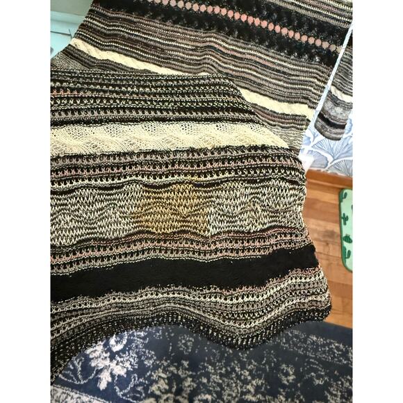 M Missoni Monochrome Lurex Striped Knit Dress Black White Pink Sz. 4 - Picture 7 of 9